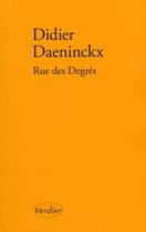 Couverture du livre « Rue des degrés » de Didier Daeninckx aux éditions Verdier