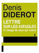 Couverture du livre « Lettre sur les aveugles » de Denis Diderot aux éditions Gravitons Editions