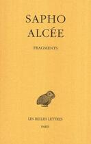 Couverture du livre « Fragments » de Sapho et Alcee aux éditions Belles Lettres