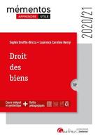 Couverture du livre « Droit des biens (édition 2020/2021) » de Sophie Druffin-Bricca et Laurence Caroline Henry aux éditions Gualino