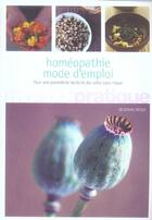 Couverture du livre « Homeopathie Mode D'Emploi » de Gerard Pacaud aux éditions Marabout