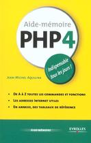 Couverture du livre « Php 4 » de Jean-Michel Aquilina aux éditions Osman Eyrolles Multimedia