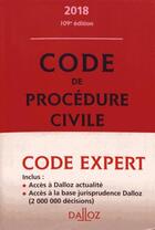 Couverture du livre « Code de procédure civile (édition 2018) » de  aux éditions Dalloz