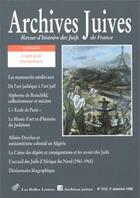 Couverture du livre « REVUE ARCHIVES JUIVES : Archives Juives n° 31/2 : L'Art juif en France » de  aux éditions Belles Lettres