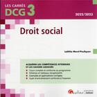 Couverture du livre « DCG 3 droit social : cours et applications corrigées (4e édition) » de Laetitia Morel-Pouliquen aux éditions Gualino