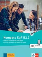 Couverture du livre « Kompass daf ; B2.2 ; livre + cahier d'exercices » de Hans Peter Richter aux éditions Klett Editions