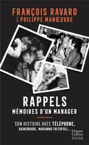 Couverture du livre « Rappels : mémoires du manager de téléphone, Gainsbourg, Marianne Faithfull » de Francois Ravard aux éditions Harpercollins