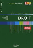 Couverture du livre « Droit ; BTS 1ère année ; livre de l'élève » de Grosjean/Gimeno aux éditions Hachette Education