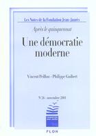 Couverture du livre « Democratie Moderne » de Vincent Peillon aux éditions Plon