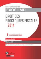 Couverture du livre « Droit des procédures fiscales (édition 2014) » de Aurelien Baudu aux éditions Gualino Editeur