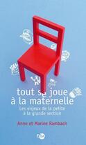 Couverture du livre « Tout se joue à la maternelle ; les enjeux de la petite à la grande section » de Anne Rambach et Marine Rambach aux éditions Thierry Magnier