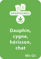 Couverture du livre « Graphismes et animaux - MS-GS : Dauphin, cygne, hérisson, chat » de Pierrette Pignier aux éditions Retz