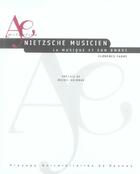 Couverture du livre « Nietzsche musicien : La musique et son ombre » de Florence Fabre aux éditions Pu De Rennes