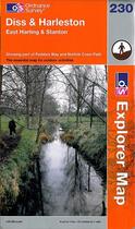 Couverture du livre « Diss & Harleston ; East Harling & Stanton » de  aux éditions Ordnance Survey