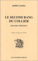 Couverture du livre « La second rang du collier ; souvenirs littéraires » de Judith Gautier aux éditions Editions L'harmattan