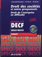 Couverture du livre « Droit Des Societes Decf » de Boucault et J Bourgoin aux éditions Foucher
