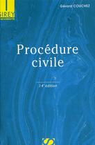 Couverture du livre « Procédure civile (14e édition) » de Gerard Couchez aux éditions Sirey
