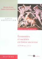 Couverture du livre « Economies et societes en grece ancienne - (478-88 av. j.-c.) » de Collin Bouffier aux éditions Cdu Sedes