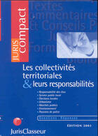 Couverture du livre « Les collectivites territoriales et leursresponsabilites » de Ribot aux éditions Lexisnexis