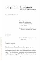 Couverture du livre « Le jardin, le séisme ; dans les pas de François Muir » de Stephane Lambert aux éditions Lettre Volee