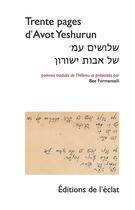 Couverture du livre « Trente pages » de Avot Yeshurun aux éditions Eclat