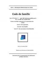 Couverture du livre « Code de famille (RDC) » de Fidel Kalenga aux éditions Thebookedition.com