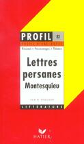 Couverture du livre « Lettres persanes, de Montesquieu » de Alain Vequaud et Montesquieu aux éditions Hatier