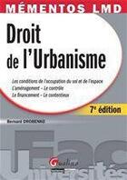 Couverture du livre « Droit de l'urbanisme (7e édition) » de Bernard Drobenko aux éditions Gualino Editeur