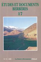 Couverture du livre « Études et documents bernères (édition 1999) » de Etudes Et Documents Berberes aux éditions L'harmattan