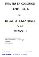 Couverture du livre « EXPANSION DECELEREE ET RELATIVITE GENERALE » de Fuxi Editions Jean Paul Laurent aux éditions Fuxi Editions