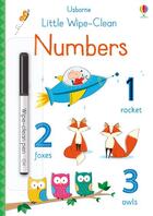 Couverture du livre « Little wipe-clean - numbers » de Felicity Brooks aux éditions Usborne