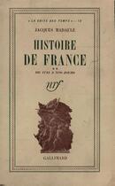 Couverture du livre « Histoire De France (De 1715 A Nos Jours) T2 » de Jacques Madaule aux éditions Gallimard