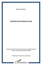 Couverture du livre « Poemes des trois pages » de Edouard Tarabay aux éditions Editions L'harmattan