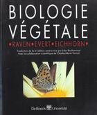 Couverture du livre « Biologie vegetale » de Raven aux éditions De Boeck