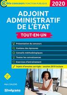 Couverture du livre « Adjoint administratif principal de 2e classe de l'Etat (édition 2020) » de Marc Dalens aux éditions Studyrama