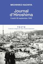 Couverture du livre « Journal d'hiroshima - 6 aout-30 septembre 1945 » de Hachiya Michihi aux éditions Tallandier