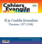 Couverture du livre « Cahier evangile - n 200 supplement » de  aux éditions Cerf