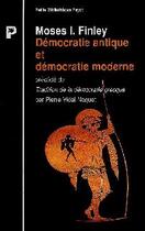 Couverture du livre « Democratie Antique Democratie Moderne » de Moses Immanuel Finley aux éditions Payot