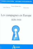 Couverture du livre « Les campagnes en europe ; 1830-1930 » de Giry-Deloison aux éditions Atlande Editions