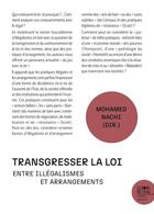 Couverture du livre « Transgresser la loi : Entre illégalismes et arrangements » de Mohamed Nachi aux éditions Bord De L'eau