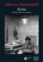 Couverture du livre « Écrits (édition 2007) » de Alberto Giacometti aux éditions Hermann