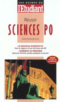 Couverture du livre « Reussir sciences po » de Marie-Francoise Blain aux éditions L'etudiant