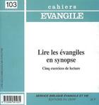 Couverture du livre « CAHIERS DE L'EVANGILE T.103 » de Pouilly J aux éditions Cerf