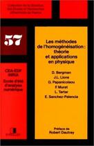 Couverture du livre « Les methodes de l'homogeneisation » de Bergman aux éditions Edf