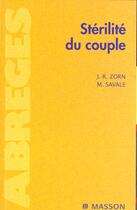 Couverture du livre « Sterilite du couple » de J-R Zorn et M Savale aux éditions Elsevier-masson
