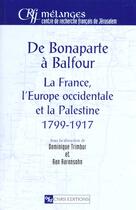 Couverture du livre « De bonaparte a balfour » de  aux éditions Cnrs