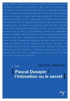 Couverture du livre « Dusapin, le second style ou l'intonation » de Jacques Amblard aux éditions Editions Mf