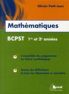 Couverture du livre « Maths BCPST 1ère et 2ème année » de Olivier Petit-Jean aux éditions Breal