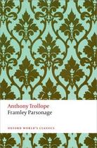 Couverture du livre « Framley Parsonage » de Anthony Trollope aux éditions Oup Oxford