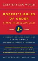 Couverture du livre « Webster's New World Robert's Rules of Order Simplified and Applied, 2n » de Robert Mcconnell Productions Darlene B aux éditions Houghton Mifflin Harcourt